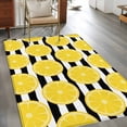 thumbnail image 2 of Yellow Lemon Area Rugs 4'x6', Washable Small Throw Rugs for Office Bathroom, Summer Botanical Fruits Black White Stripes Indoor Outdoor Rug Non-Slip Low Pile Carpet Runner Reversible Floor Mats, 2 of 8