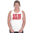 thumbnail image 4 of No Meat Vegetarian Vegan Cute Veggie Plus Size Graphic Tank Top Brisco Brands 2X, 4 of 5