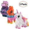 3 Pack Mexican Pinatas - Unicorn Donkey Camel Pinatas for Cinco de Mayo Themed Party Fiestas Decor (6.6 x 2.7 x 7.8inch)