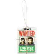 Home Alone, The Wet Bandits Wanted Poster, Decoupage Christmas Ornament, 3.35" Tall. White, Green