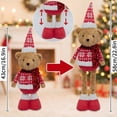 thumbnail image 3 of VORJELT Retractable Leg Christmas Bear Decor - Soft Stuffed Figurine with Adjustable Legs, Cute Holiday Ornament for Fireplace, Shelf & Table - Ideal Winter Gift for Family & Friends A, 3 of 7