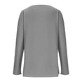thumbnail image 5 of Xunlbb Tops for Women Trendy European And American Women's Temperament Solid Color Top Long Sleeved Round Neck Top/shirt S-2XL Great Gifts for Less, 5 of 8