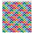 thumbnail image 3 of Ambesonne Colorful Shower Curtain, Lively and Geometrical, 69"Wx84"L, Multicolor, 3 of 3