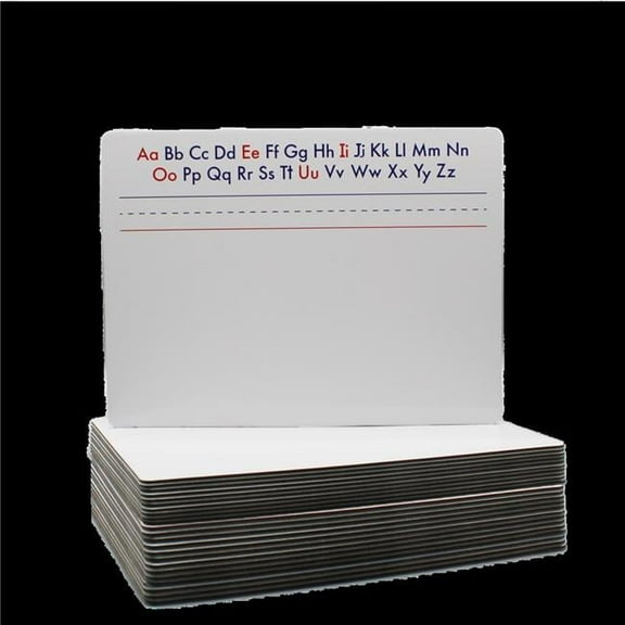 9 x 12 in. Two Sided Alphabet Magnetic Dry Erase Board  Class - Pack of 24