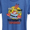 thumbnail image 3 of SpongeBob SquarePants - What Is Today Yesterdays Tomorrow - Women's Short Sleeve Graphic T-Shirt, 3 of 7
