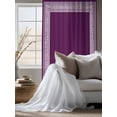 thumbnail image 4 of Sheer Curtains 63 Inch Length, Dark Purple Greek Key Semi Sheer Curtains Light Filtering Window Treatment, Geometric Greece Ancient Farmhouse Geo Privacy Voile Drapes for Living Room 52x63 Inch, 4 of 7