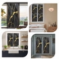 thumbnail image 7 of Marble Texture Window Privacy Film Modern Black Golden Ripple Effect Decorative Glass Window Film UV Blocking Static Cling Non-Adhesive Sticker Covering for Home Door 17.7 x 78.7 inches, 7 of 7