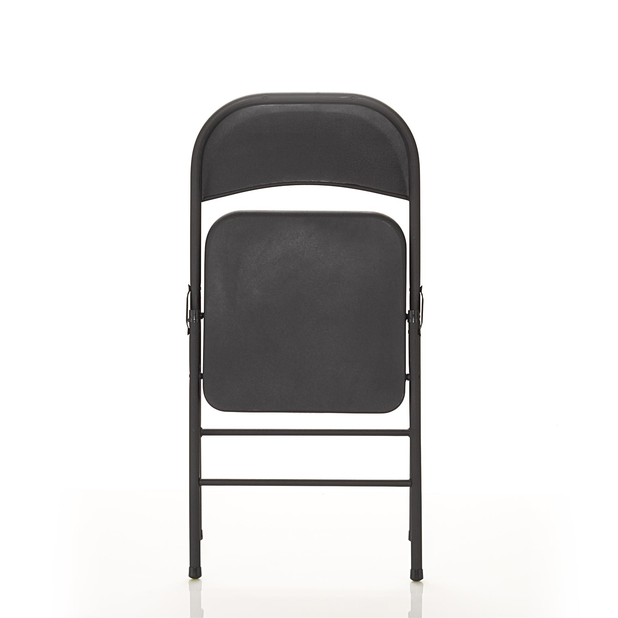 Mainstays Steel Folding Chair (4 Pack), Black - image 3 of 14