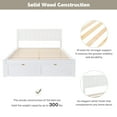 thumbnail image 4 of PAPROOS Full Bed with Storage, Heavy Duty Wood Platform Bed Frame with Headboard and Under-bed Drawers, Space Saving, Modern Full Size Bed Frame, No Box Spring Needed, White, 4 of 10
