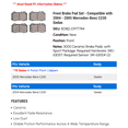 thumbnail image 2 of Front Brake Pad Set - Compatible with 2004 - 2005 Mercedes-Benz C230 Sedan, 2 of 2