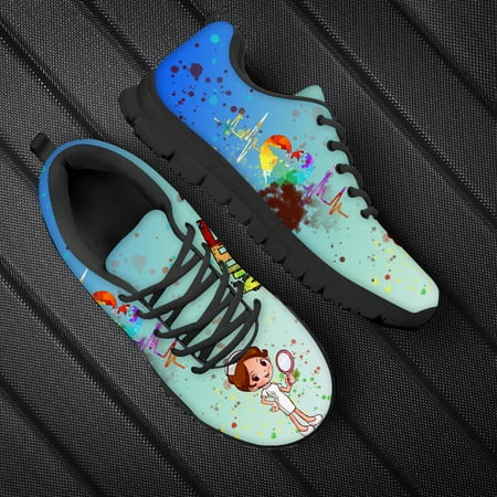 

Nurse Casual Shoes For Women Cartoon Medical Heart Beat Designer Ladies Sneakers Flats Running Jogging Sport Shoes Zapatos Muje