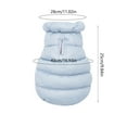 thumbnail image 3 of Chaqueta de invierno para perro Abrigo pequeño de dos patas - Chaleco acolchado de algodón, impermeable para el agua - Ropa para mascotas, azul rosado negro, tallas M L XL, cálido para exteriores, 3 of 7