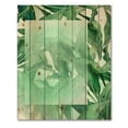 thumbnail image 3 of Designart 'Tropical Palm Green Leaves Under White Rectangle' Nautical & Coastal Print on Natural Pine Wood, 3 of 5