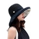 thumbnail image 2 of Large Brim Bucket Hat with Round Top Adult Fisherman's Hat Summer Bob Hat Trend Outdoor Sunshade Panama Caps - Black, 2 of 2