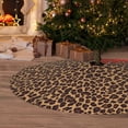 thumbnail image 2 of Cauagu 36" Christmas Tree Skirt Leopard Printed Pattern Christmas Tree Decorations Tree Mat for Xmas Decorations Occasion Holiday Home Decor -36", 2 of 7