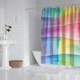 thumbnail image 2 of Colorful Watercolor Stripe Pattern Shower Curtain 72"x72" ,Bathroom Decorative Shower Curtains Set with 12 Hooks,Modern Waterproof Washable Shower Curtain, 2 of 6