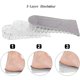thumbnail image 4 of 2 Pairs Of Heel Lift Inserts Height Boost Insole Invisible Boost Insole Silicone 3 Layer Heel Support Height Adjustable Shoe Pads Foot Pads For Shoes, 4 of 5