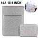 thumbnail image 2 of Funda para computadora portátil compatible con MacBook Dell, con bolsa pequeña, funda protectora de cuero de gamuza sintética para computadora portátil, 2 of 8