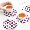 thumbnail image 4 of Leather Coasters with Heat-resistant for Drinks, cute number 8 -标题2 Hexagon, 4 of 5