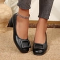 thumbnail image 4 of Miluxas Women’s Pointed Toe Pumps,Chunky Block Heels Pumps,Classic office Daily Dress Shoes Black 7(39), 4 of 9