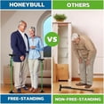 thumbnail image 4 of Bastón HONEYBULL para hombre y mujer: plegable, ajustable, plegable, de pie, con punta pivotante, resistente | Bastones plegables para personas mayores y adultos [Verde], 4 of 5