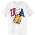 thumbnail image 5 of Garfield Classic Cat Cartoon USA Mens White Graphic Tee Shirt - 6XL, 5 of 7