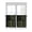 Black, variant on Half Window Curtain 36 Inches Long, Green Camouflage American Flag Window Treatment Curtain Drapes, Wooden Grain Small Tier Curtains for Bathroom Over Sink, 27.5"x36", 2 Panels