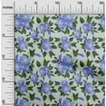 thumbnail image 2 of oneOone Cotton Poplin Medium Blue Fabric Floral Dress Material Fabric Print Fabric By The Yard 42 Inch Wide, 2 of 4