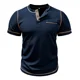 thumbnail image 4 of Camisa Henley De Manga Corta Con Gofres Para Hombre 2024, 4 of 8