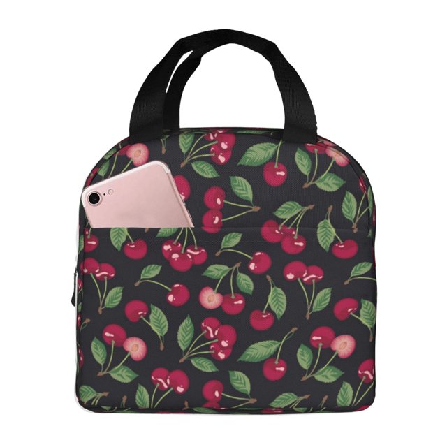 Disketp Ripe Red Cherry Bolsa Térmica para Almuerzo para Hombre y Mujer, Ideal para Trabajo, Senderismo y Picnic