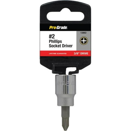 

Pro-Grade 13862 No. 2 x 0.37 in. Drive Phillips Bit Socket