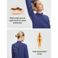 thumbnail image 2 of baleaf Thermal Shirts for Women Long Sleeve Turtleneck Tops Fleece Lined Base Layer with Thumb Hole Cold Weather Winter Gear Navy Blue L, 2 of 7