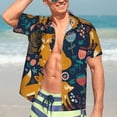 thumbnail image 6 of Men's Hawaiian Shirt Casual Short Sleeve Button Down Shirt Tropical Beach Shirt, 6 of 8