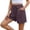 Purple, variant on YODETEY Women's High-Waisted Pleated Pocket Casual Shorts, Womens and Women's Blue,Size S-2XL