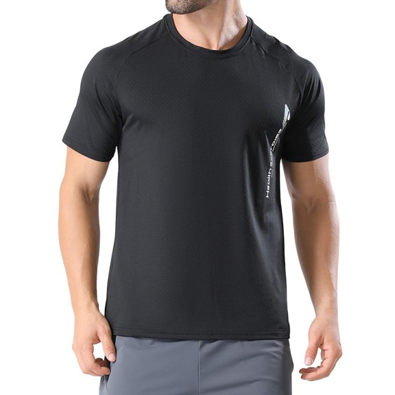 Men's Fashion Casual Sports T Shirt Cool Breathable Slim Fit Short Sleeve Tee for Active Comfort Wear Mens Casual Crew Neck Basic Tees