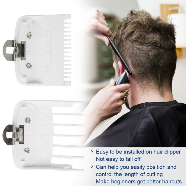 Comb 2pcs Limit Comb Haircut Positioning Comb Guide Replacement for Hair Clipper White