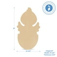 thumbnail image 4 of Sturdy Easter Décor, Easy to Paint, Pre-Sanded Easter Chick in Egg Wood Cutout, Fun Wood Craft, 8 Inch, Pack of 50, by Woodpeckers, 4 of 7