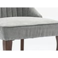 thumbnail image 5 of Gray Mid Century Dining Chairs Set of 4, Modern Kitchen & Dining Room Chairs Set of 4, Fabric Upholstered Kitchen Chairs for Dining Table, Sillas de Comedor, Wood Legs (Grey, 4 Pcs), 5 of 12