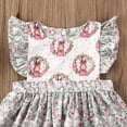 thumbnail image 3 of TheFound Sister Suit Sleeveless Flower Rabbit Print Romper/Dress + Headband Set, 3 of 8