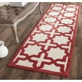 thumbnail image 3 of SAFAVIEH Cambridge Liz Geometric Wool Area Rug, Ivory/Rust, 8' x 10', 3 of 10