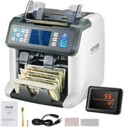 BENTISM Money Counter Machine w/ 2CIS/SN/UV/IR/MG/DD Counterfeit Detection Bill Counter 1200pcs/min For Business Multi Currency Multi Cash Processing Mode Portable Currency Money Counter