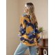 thumbnail image 3 of Jersey navideño YESNO para mujer con estampado gráfico de gran tamaño, 3 of 5