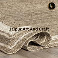 thumbnail image 4 of Jaipur Art And Craft White Border Handmade Rectangle Braided Reversible Jute Area Rug (4x6 Sq ft), 4 of 5