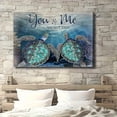 thumbnail image 4 of 1pc Framed Turquoise Sea Turtle Decor Wall Art Ocean Bathroom Pictures Canvas Print Sea Turtles We Got This Wall Art Meaningful Quote With Sea Turtle Wall Painting Modern Home Decorations Artwork For, 4 of 10