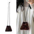 thumbnail image 2 of Travel Neck Pouch Neck Wallet Lipsticks Key Holder Organizer Small Crossbody Purse Key Earphone Storage Bag Organizers brown, 2 of 4