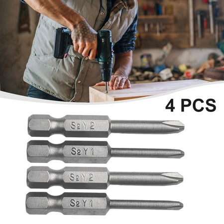 Homena 4pcs Y1 Y2 Y Tip Magnetic Tri-wing 50mm Head Screwdriver Bits Set Hex Shank For Manual Electric Screwdrivers Drill Air Tools