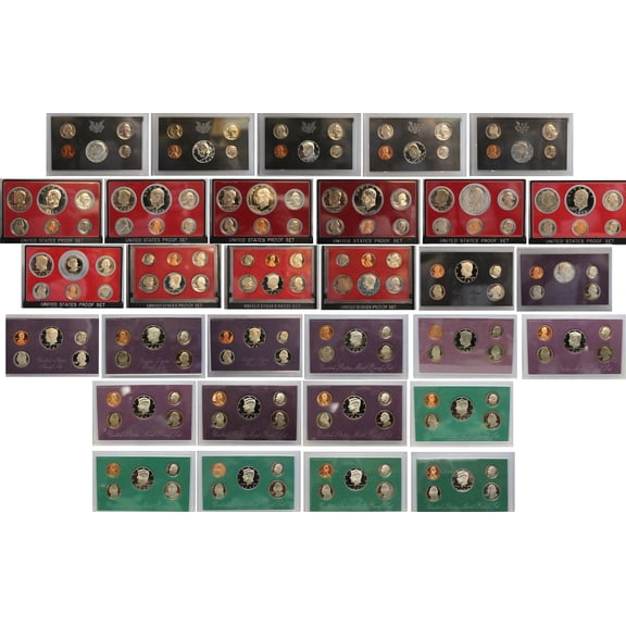1968-1998 U.S. Proof Set Run - 165 Coins Total - Multi-Era OGP Collection