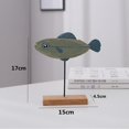 thumbnail image 2 of Peces De Madera, Decoración De Soporte, Estatua De Pescado, Decoración De Escritorio Para Bar De Oficina En Casa seitruly HA040697-02, 2 of 6