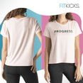 thumbnail image 3 of FITKICKS Optimist Tee Lightweight Short Sleeve Crew Neck Top T-Shirt, Pink Large (Women's), 3 of 8