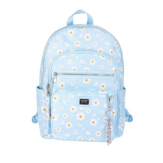 Floral Checkered Women\'s Backpack & Pouch Floral Checkered Baby Diaper Backpack Bag Checkerboard Tan  main image 4